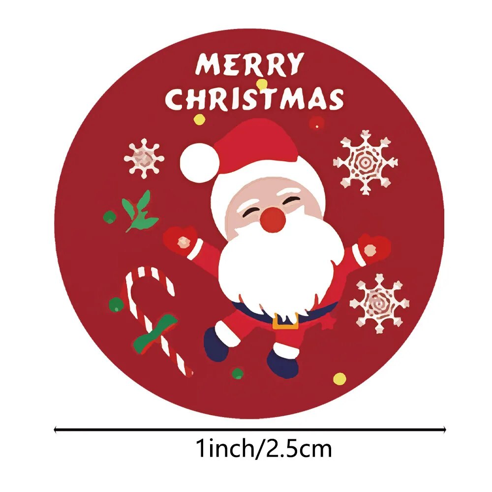 100-500Pcs Merry Christmas Stickers Christmas