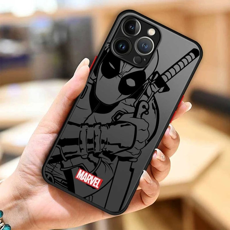 Phone Case For Apple iPhone 11 12 13 14 16 Pro 15 Pro Max 16 Plus XR 12mini 13mini Clear Marvel Groot Spider Iron Man Studio