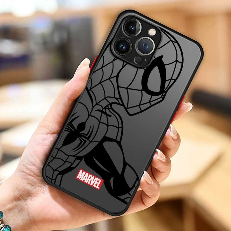 Phone Case For Apple iPhone 11 12 13 14 16 Pro 15 Pro Max 16 Plus XR 12mini 13mini Clear Marvel Groot Spider Iron Man Studio